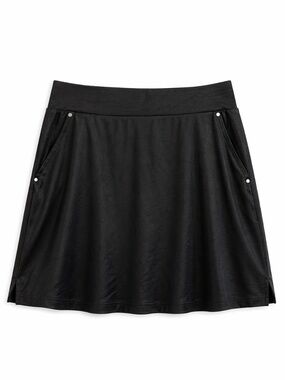 Greg Norman Black Faux Brushed Suede Golf Skort – Size 8 Like New